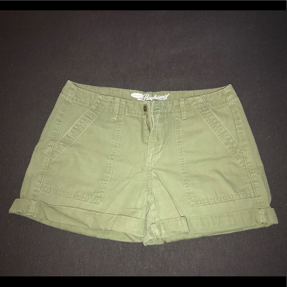 Olive Green Old Navy Boyfriend Shorts